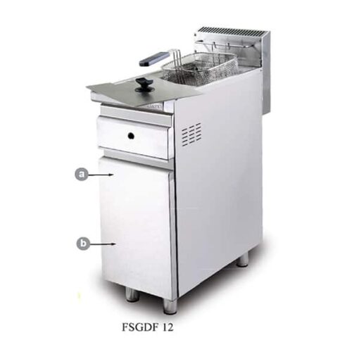 Bếp chiên nhúng đơn dùng gas có chân đứng Berjaya FSGDF 12